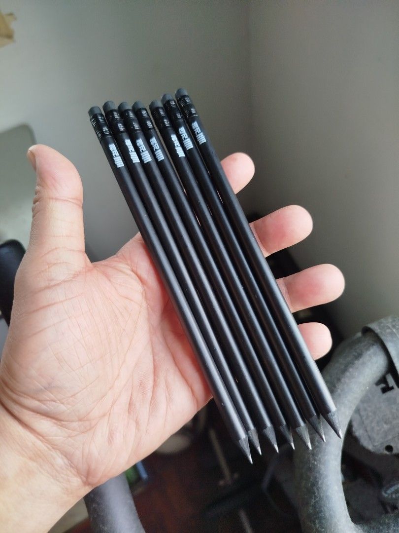 Black pencil charcoal pencils (Category: Stationery & School Supplies) located in Quezon City. Submitted by toys_r_here (Listing ID 1444241594, Image 1). Description: 34 pesos each GOOD FOR GIFT AND COLLECTION as is po Good condition First to pay gets the item pa check nalng sa pic yun condition pm me for questions ship pwede lalamove jrs qc or marikinaGOOD FOR GIFT AND COLLECTION as is po Good condition First to pay gets the item pa check nalng 