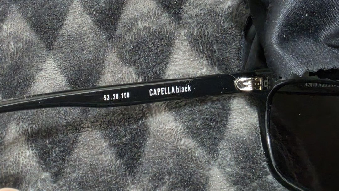 Blue Elephant Capella Black Sunglasses (Category: Sunglasses & Eyewear) located in Manila. Submitted by knasun15 (Listing ID 1444152145, Image 2). Description: - Brand: Blue Elephant - Model: Capella - Color: Black - Style: Classic, suitable for everyday wear - Lens Width: 53.20.150 negotiable - Includes: Box,certificate, cleaning cloth.