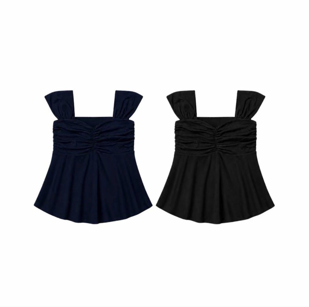 BNWOT Mikayla Bare Tencel Verna Babydoll strap top (Category: Sleeveless) located in Singapore. Submitted by cheapest_ (Listing ID 1444189573, Image 1). Description: Washed once, and then tried it on but its abit too tight for me. In Navy. Price include smartpac mailing. .
