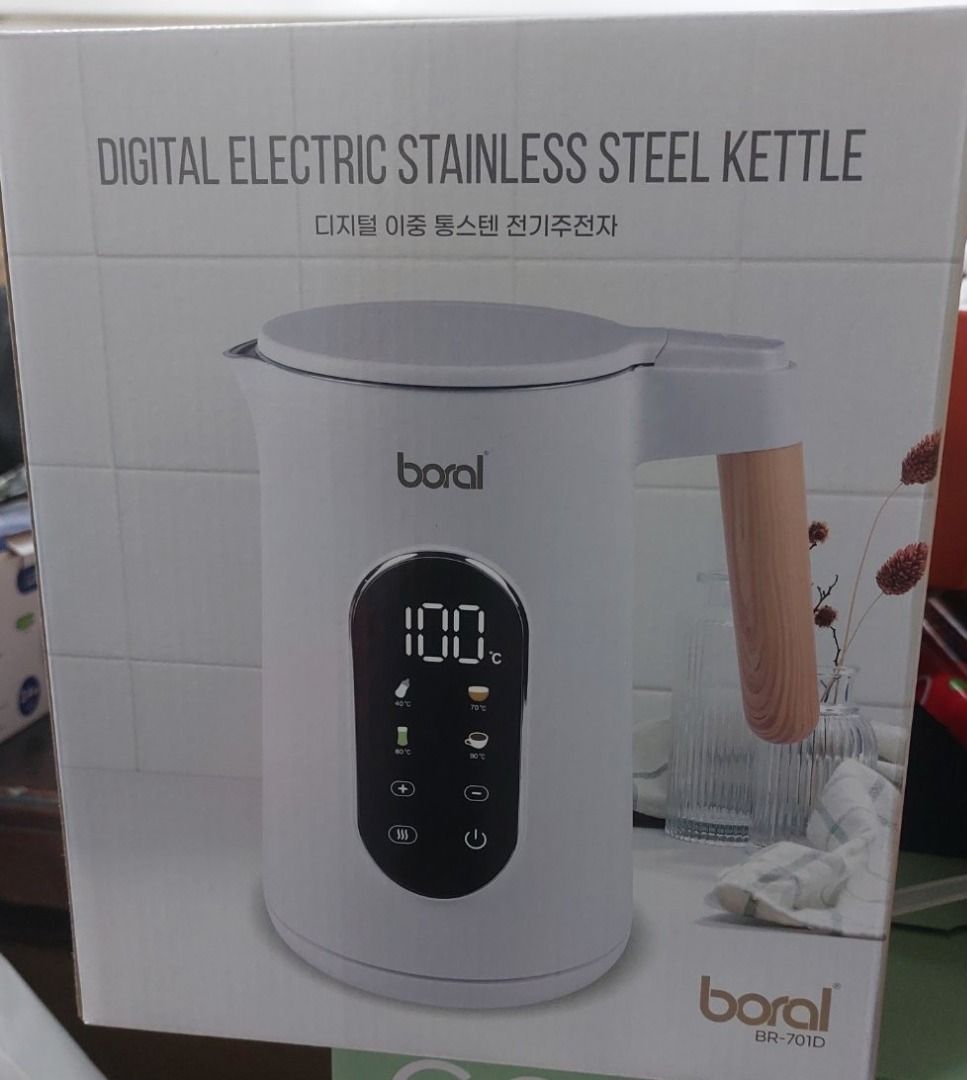 BORAL DIGITAL STAINLESS STEEL ELECTRIC KETTLE (Category: Coffee & Tea Tableware) located in Caloocan City. Submitted by charlie232a66 (Listing ID 1444189609, Image 1). Description: .