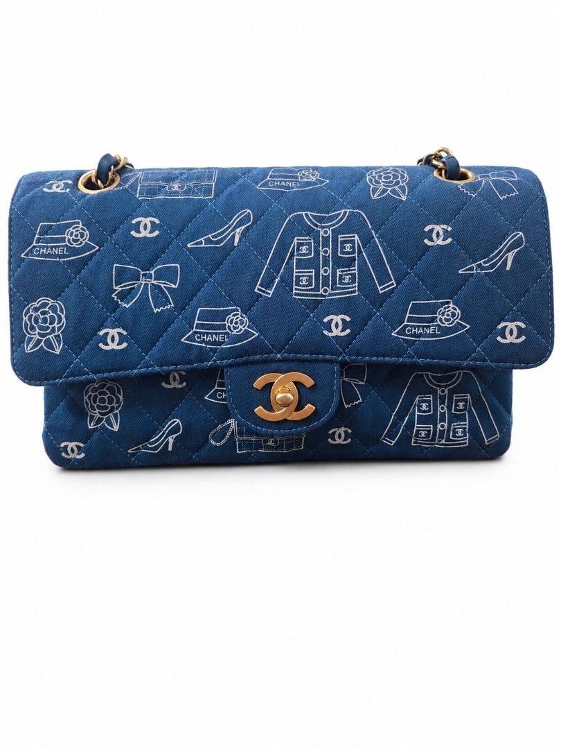 Chanel Denim Double Flap (Category: Luxury Bags & Wallets) located in Manila. Submitted by declutterwithme__ (Listing ID 1444122862, Image 2). Description: Vintage Chanel Denim Double Flap Series 7 Excellent condition for vintage Extremely rare With Dustbag Holo intact With Entrupy No card Rank A (9/10) I can send more photos if you are interested P395,000 .