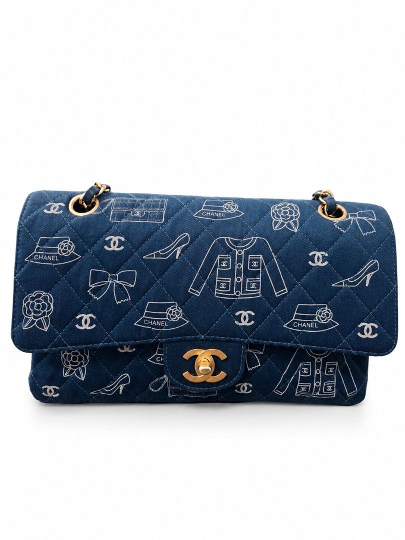 Chanel Denim Double Flap (Category: Luxury Bags & Wallets) located in Manila. Submitted by declutterwithme__ (Listing ID 1444122862, Image 1). Description: Vintage Chanel Denim Double Flap Series 7 Excellent condition for vintage Extremely rare With Dustbag Holo intact With Entrupy No card Rank A (9/10) I can send more photos if you are interested P395,000 .