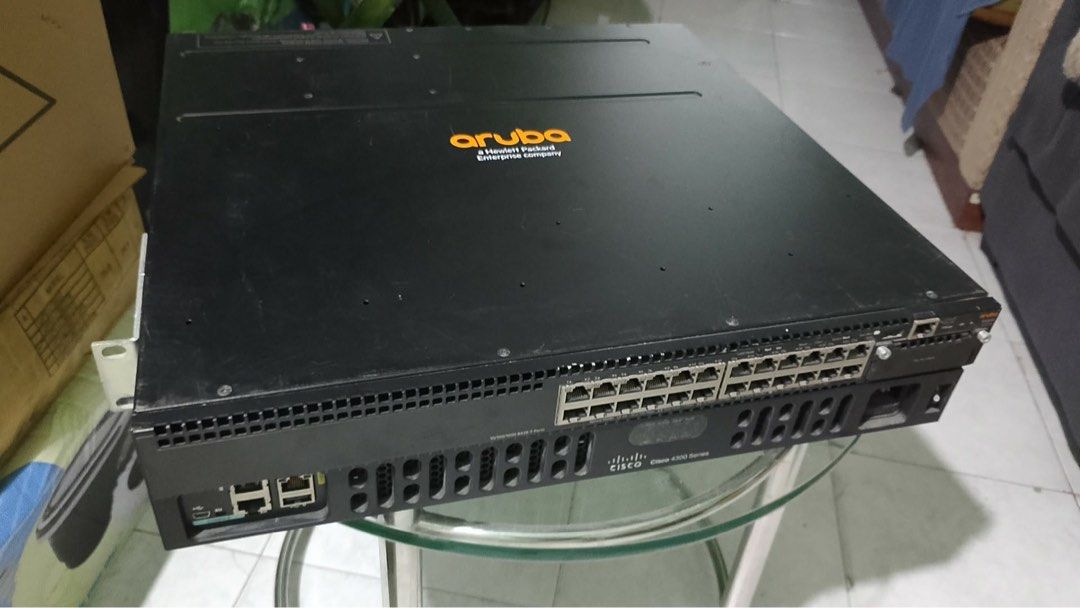 Cisco ISR 4331 plus Aruba Switch (Category: Office & Business Technology) located in Makati City. Submitted by myapplegates (Listing ID 1444290646, Image 2). Description: * Cisco ISR 4331- 1 unit * Aruba 3810M Switch 24 ports - 1 unit Both for 6.8k.