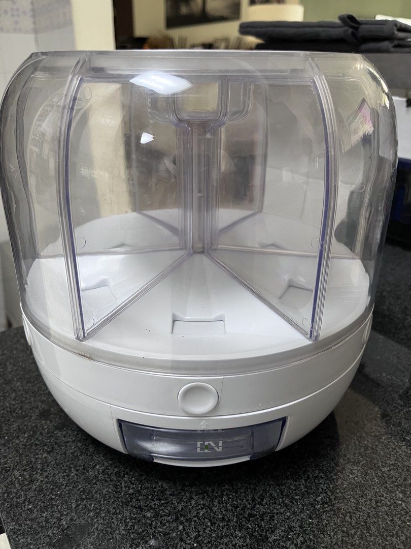 Clear Rotating Storage Container with Compartments483845568264949760