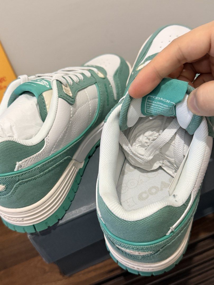 Coach SOHO Sneakers Tiffany blue White (Category: Sneakers) located in Pasay City. Submitted by bruno1004 (Listing ID 1444140063, Image 3). Description: - Authentic Coach soho sneakers - Bought from USA - Original price: 13,000 PHP.