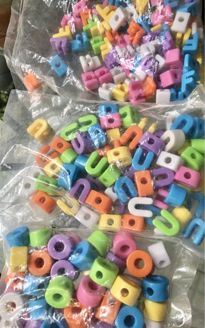 Colorful Chunky letters Craft Beads Making (Category: Craft Supplies & Tools) located in Cordon. Submitted by lala168 (Listing ID 1444184107, Image 1). Description: - Assorted colorful CHUNKY LETTERS beads for crafting LETTER U, F , O New ; 500/pack.