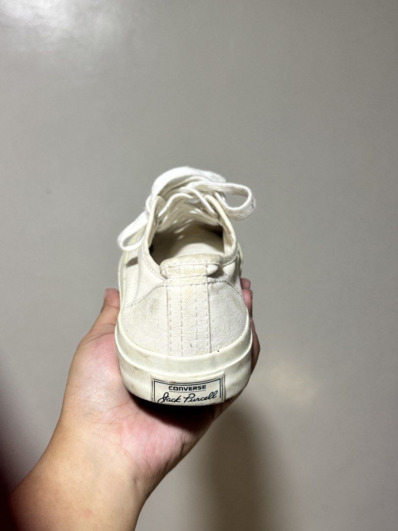 Converse Jack Purcell Low Top Sneakers Cream (Category: Sneakers) located in Naga. Submitted by kalibaby (Listing ID 1444129835, Image 3). Description: - Classic Converse Jack Purcell low tops - Cream canvas material - Lace-up closure - Plenty of life left for casual wear.
