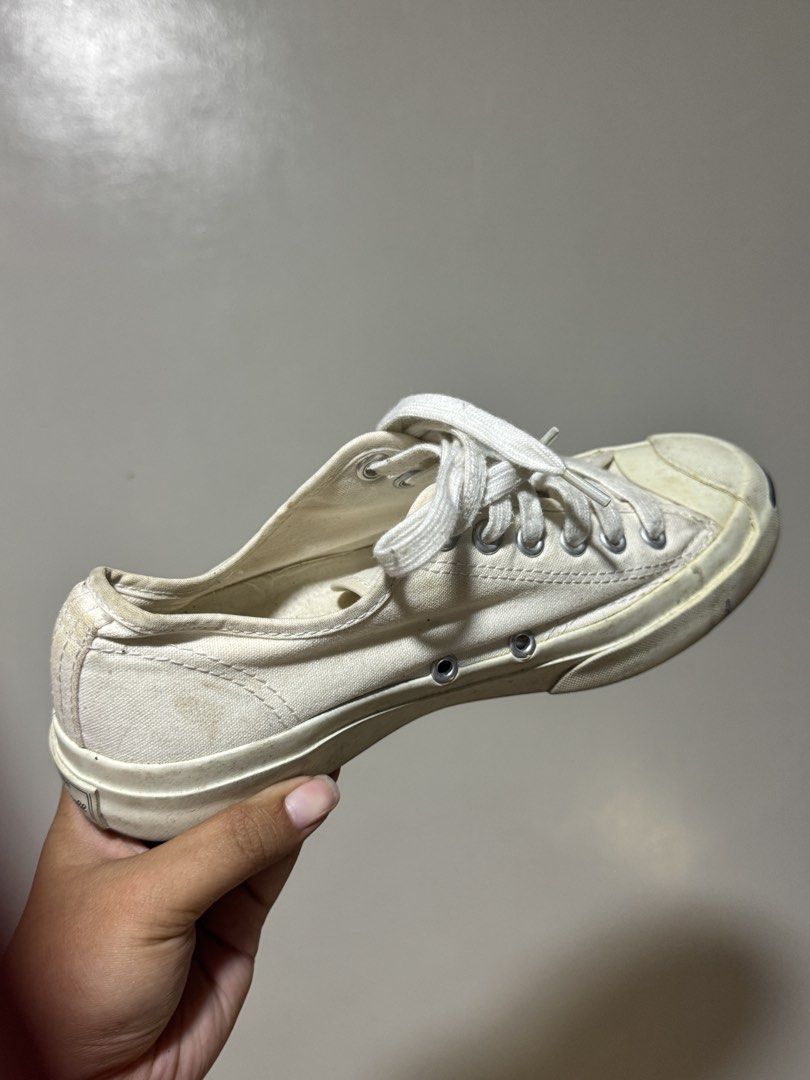 Converse Jack Purcell Low Top Sneakers Cream (Category: Sneakers) located in Naga. Submitted by kalibaby (Listing ID 1444129835, Image 2). Description: - Classic Converse Jack Purcell low tops - Cream canvas material - Lace-up closure - Plenty of life left for casual wear.