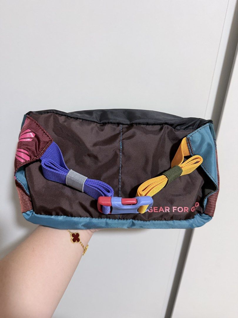 Cotopaxi Bataan Fanny Pack Belt Bag 3L (Category: Cross-body Bags) located in Singapore. Submitted by soxhz (Listing ID 1444252819, Image 2). Description: - Brand: Cotopaxi - Style: Multi-colored Fanny Pack - Features: Main zippered compartment, front zippered pocket - Strap: Adjustable with buckle closure - Use: Great for travel or everyday - Material: Durable - Design: Unique colorway.