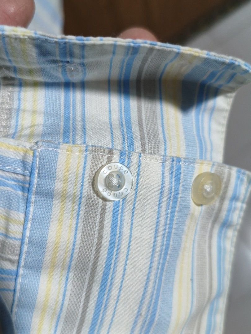 Coupé Longsleeve Polo (Category: Longsleeves) located in Quezon City. Submitted by _clxde (Listing ID 1444188333, Image 3). Description: - Worn Once - Great for Casual and Formal Attire - Baby Blue Color - Made from 65% Cotton, 32% Nylon, and 3% Spandex - Size Large on Tag Sleeve Length: 25.4" Length: 24.4" Width: 21.4" (From Pit to Pit).