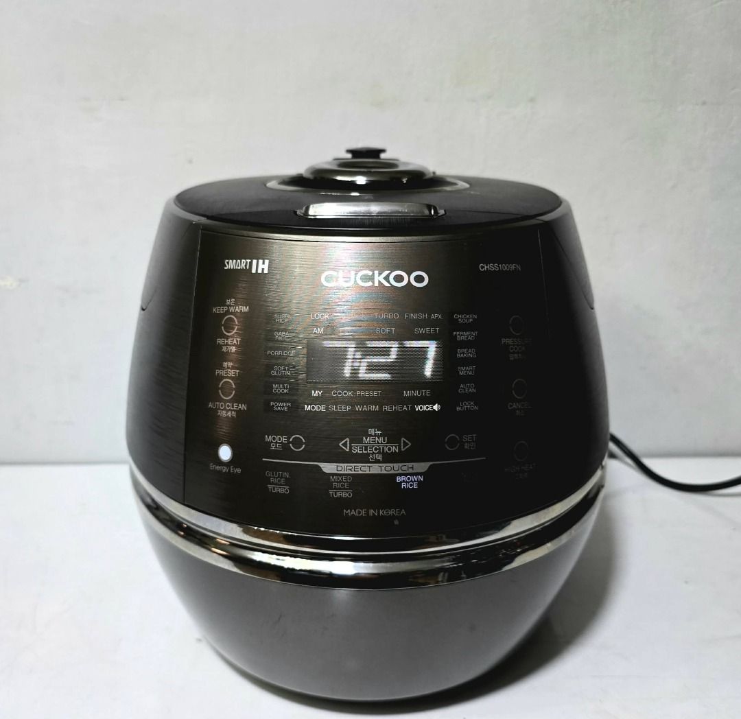 Cuckoo 10 Cups IH preassure Rice Cooker (Category: Cookers) located in Rizal. Submitted by joan5505 (Listing ID 1444146443, Image 1). Description: Cuckoo 10 Cups IH preassure Rice Cooker Australian mall pull out Used as demo unit Model CRP-CHSS1009FN Made in Korea Imported from Australia 220V Used No box As is Where Is Test all you want 10 Cups 10k.