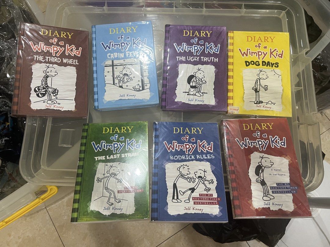 Diary of a Wimpy kid 1-7 (Category: Children's Books) located in San Juan City. Submitted by martin302 (Listing ID 1444213113, Image 1). Description: Old books Diary of a wimpy kid vol 1-7 Volume 1-4 soft bound 5-7 hard bound .
