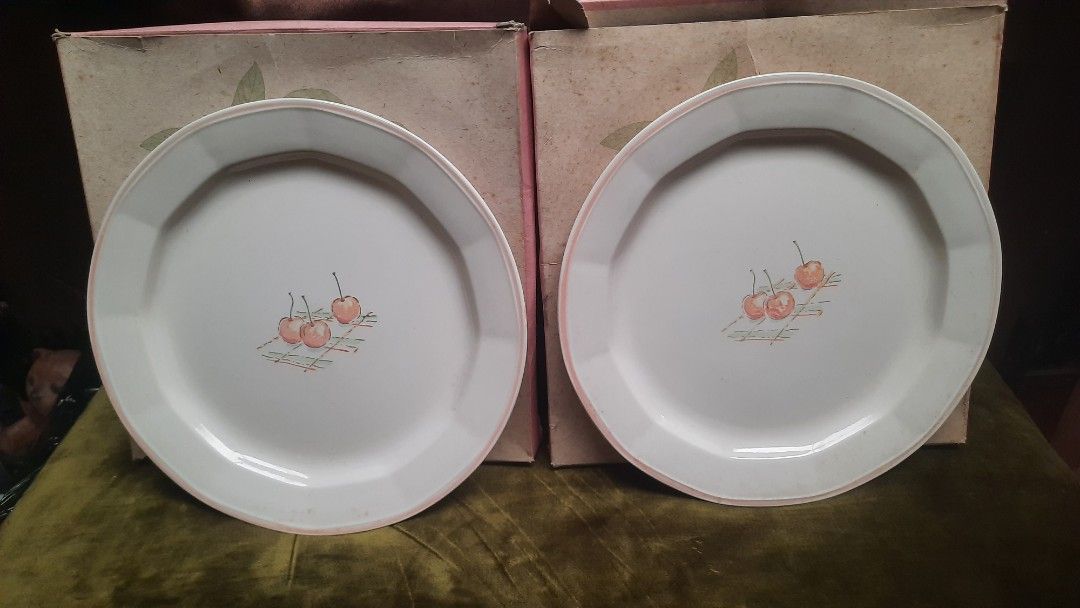 Dinner plate ceramic 10.6" cherry morning dish with bow/pc (Category: Dinnerware & Cutlery) located in Manila. Submitted by luckycharm_215 (Listing ID 1444163022, Image 1). Description: per pc or take all for less.