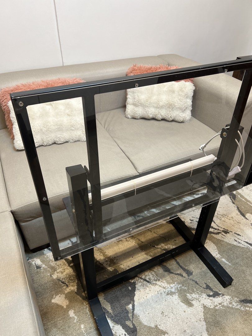 Drafting Table (Category: Tables & Sets) located in Manila. Submitted by rarewind-cff148 (Listing ID 1444204170, Image 3). Description: Slightly Used Precision Drafting Table (Clear Acrylic & Metal Frame) Description: Slightly used, high-quality drafting table bought from Precision Drafting Tables and Boards in June 2025. Excellent condition, perfect for architecture, engineering, or art students/professionals. Original Price: ₱10,095 Selling Pri