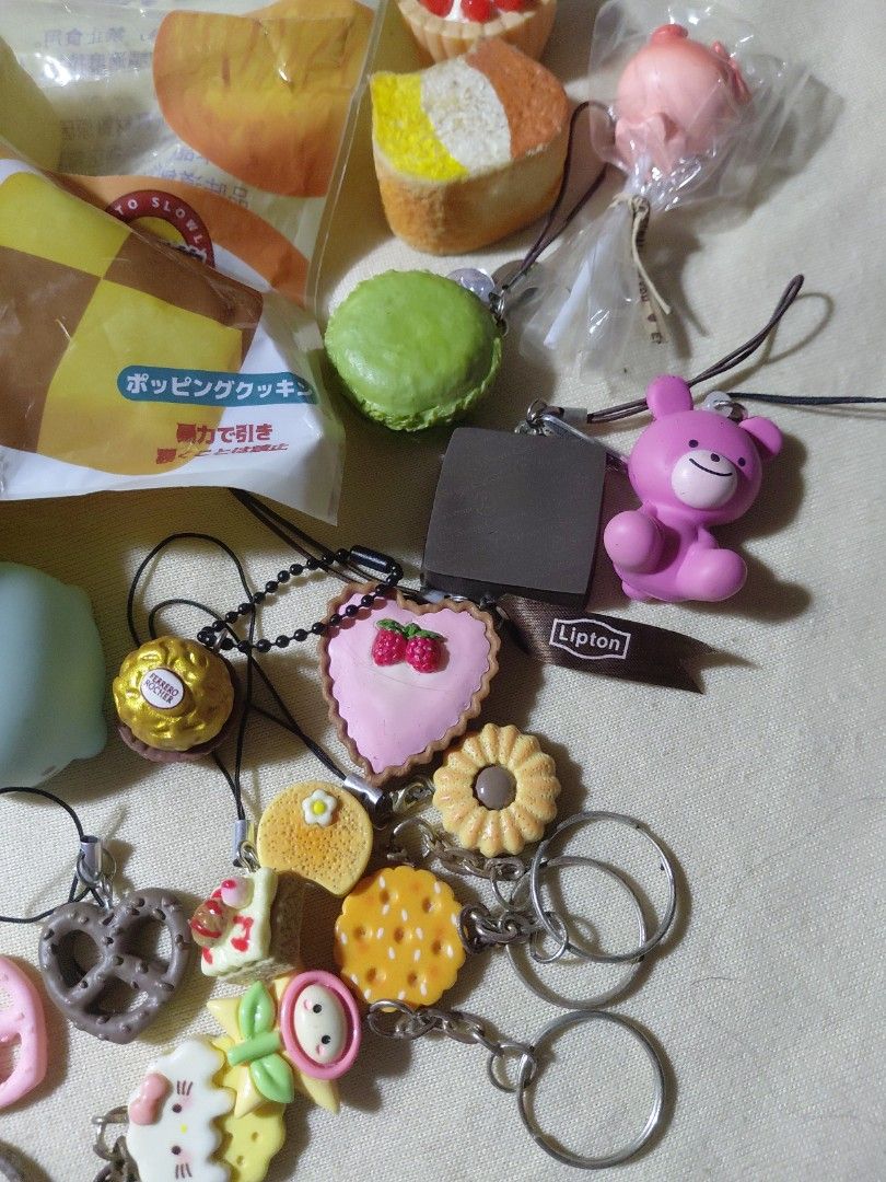 Food Charms ( keychain, squishy and more) (Category: Charms) located in Calauan. Submitted by mable13 (Listing ID 1444173218, Image 3). Description: selling my collections of food charms starting from 25 pesos to 100 pesos squishy foods lipton foods sumiko San X Mido Checkered Squishy (SOLD) Ice cream (SOLD) RFS: I need funds for extra cash :>.