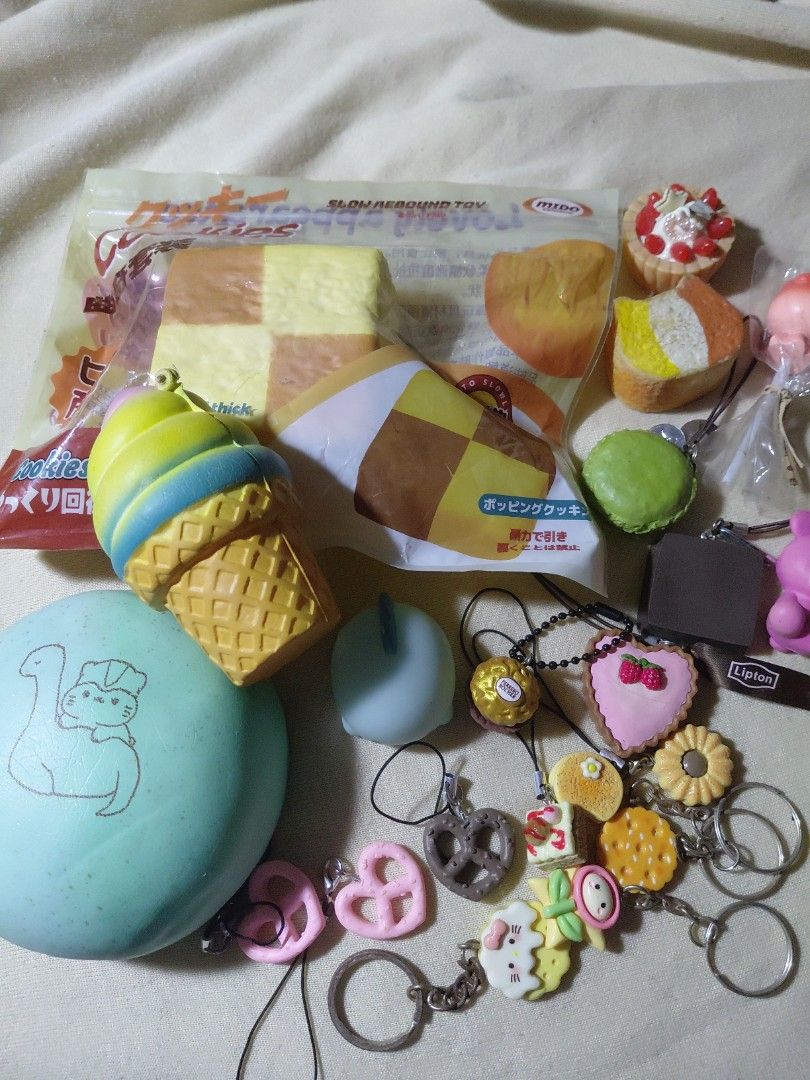 Food Charms ( keychain, squishy and more) (Category: Charms) located in Calauan. Submitted by mable13 (Listing ID 1444173218, Image 2). Description: selling my collections of food charms starting from 25 pesos to 100 pesos squishy foods lipton foods sumiko San X Mido Checkered Squishy (SOLD) Ice cream (SOLD) RFS: I need funds for extra cash :>.