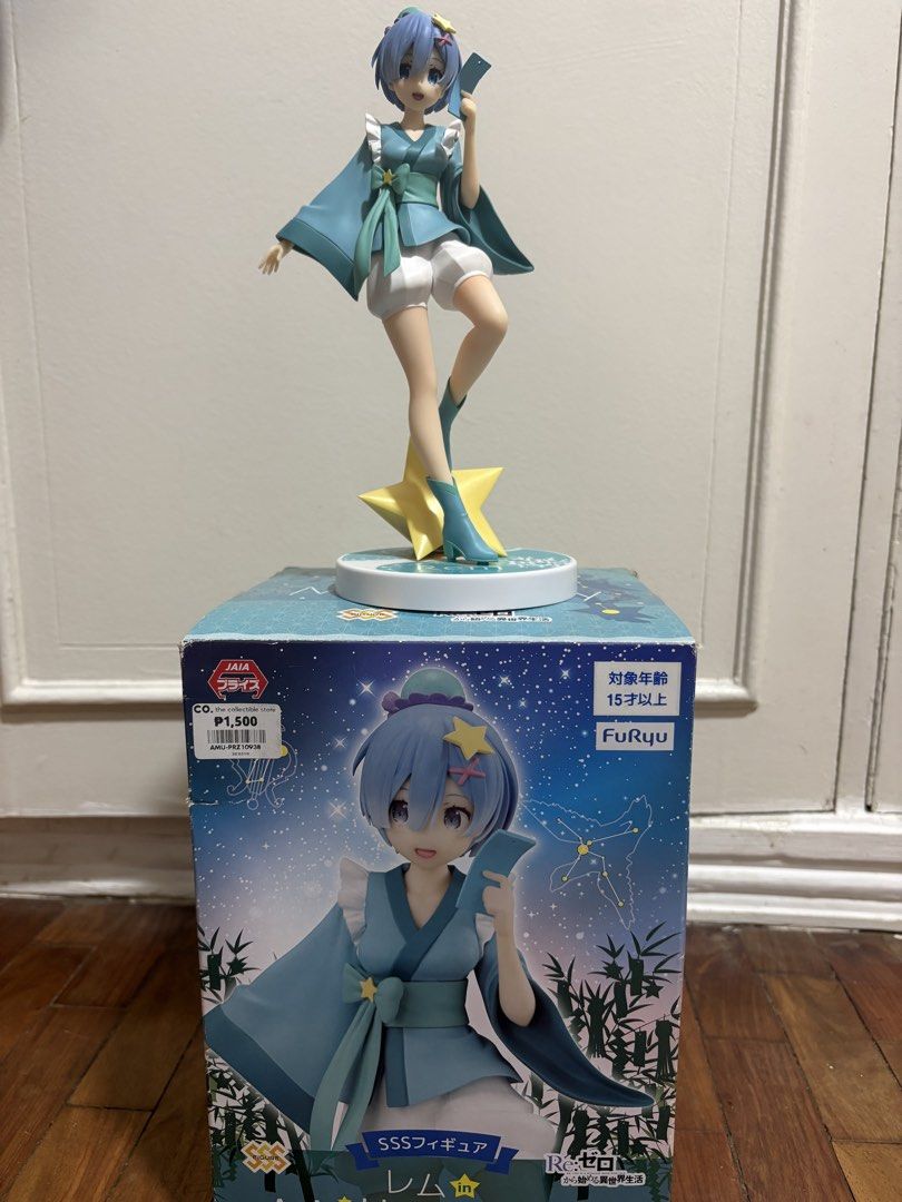FuRyu Re:Zero Rem Milky Way SSS Figure (Category: Figurines & Statues) located in Paranaque City. Submitted by happy_tanny (Listing ID 1444258114, Image 2). Description: - Rem Milky Way SSS Figure - From the popular Re:Zero series - Manufactured by FuRyu - Figure is in great, clean condition - Comes with original box - Box shows some signs of wear - Ideal addition to any Re:Zero fan's collection.