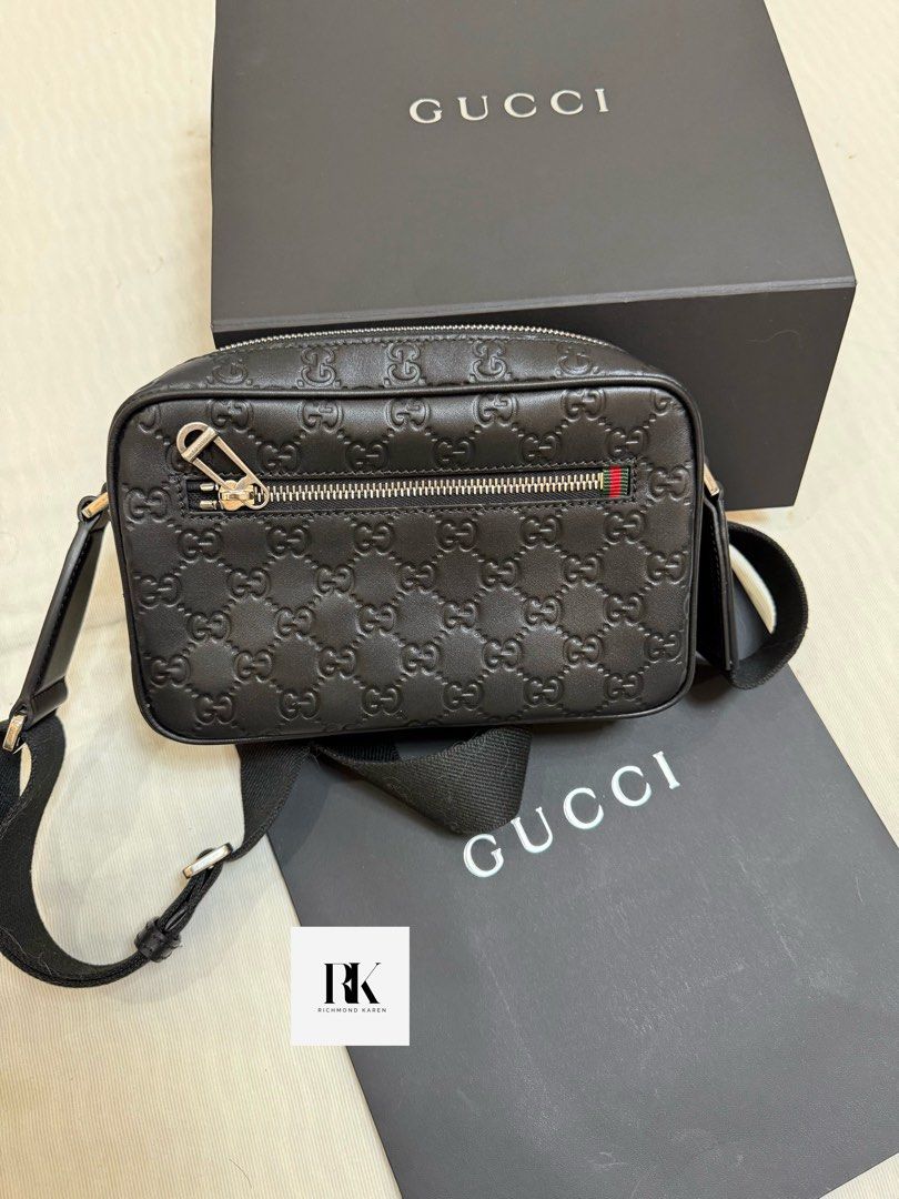 Gucci Embossed Leather Crossbody Bag Black (Category: Luxury Bags & Wallets) located in Manila. Submitted by khars0207 (Listing ID 1444164828, Image 2). Description: 𝙎𝙩𝙚𝙖𝙡 𝘿𝙚𝙖𝙡 𝘼𝙡𝙚𝙧𝙩! 🚨 𝙎𝙚𝙡𝙡𝙞𝙣𝙜 𝙋𝙧𝙚-𝙇𝙤𝙫𝙚𝙙 𝙂𝙪𝙘𝙘𝙞 𝙂𝙂 𝙀𝙢𝙗𝙡𝙚𝙢 𝙨𝙢𝙖𝙡𝙡 𝙘𝙧𝙤𝙨𝙨𝙗𝙤𝙙𝙮 𝙗𝙖𝙜 🖤 𝘐𝘧 𝘺𝘰𝘶’𝘷𝘦 𝘣𝘦𝘦𝘯 𝘦𝘺𝘦𝘪𝘯𝘨 𝘢 𝘤𝘭𝘢𝘴𝘴𝘪𝘤, 𝘴𝘭𝘦𝘦𝘬 𝘭𝘶𝘹𝘶𝘳𝘺 𝘮𝘦𝘴𝘴𝘦𝘯𝘨𝘦𝘳 𝘣𝘢𝘨, 𝘵𝘩𝘪𝘴 𝘪𝘴 𝘺𝘰𝘶𝘳 𝘴𝘪𝘨𝘯! 𝘞𝘦 