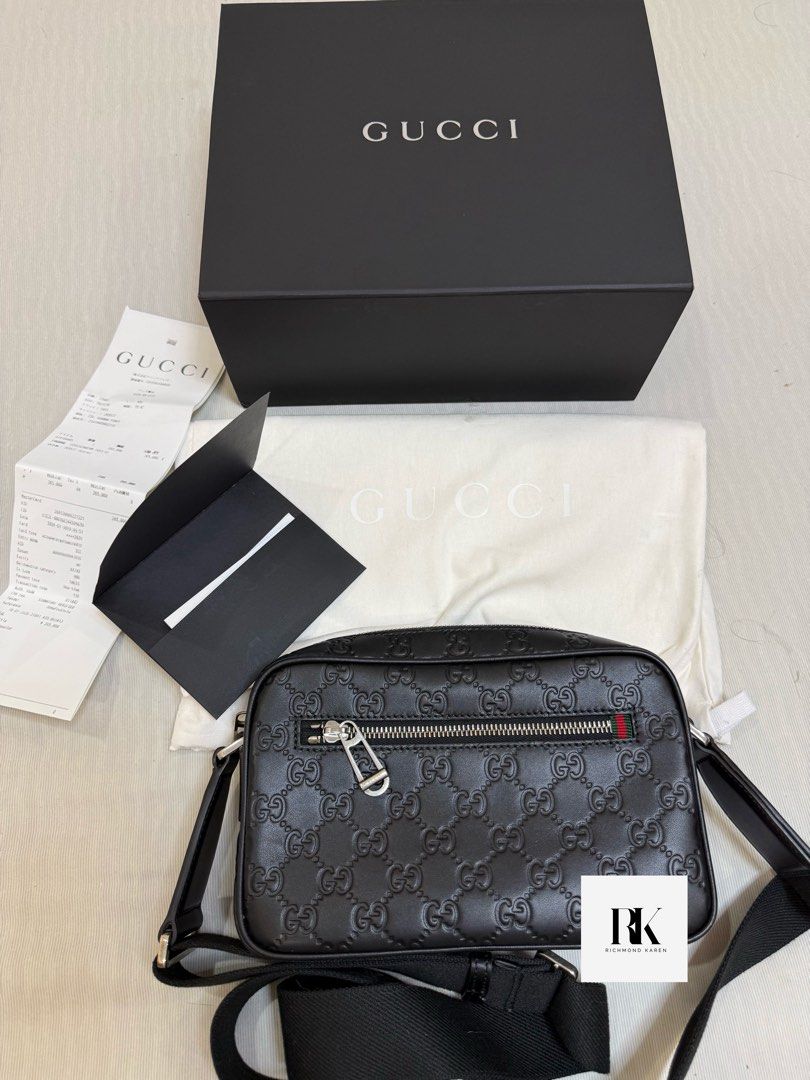 Gucci Embossed Leather Crossbody Bag Black (Category: Luxury Bags & Wallets) located in Manila. Submitted by khars0207 (Listing ID 1444164828, Image 1). Description: 𝙎𝙩𝙚𝙖𝙡 𝘿𝙚𝙖𝙡 𝘼𝙡𝙚𝙧𝙩! 🚨 𝙎𝙚𝙡𝙡𝙞𝙣𝙜 𝙋𝙧𝙚-𝙇𝙤𝙫𝙚𝙙 𝙂𝙪𝙘𝙘𝙞 𝙂𝙂 𝙀𝙢𝙗𝙡𝙚𝙢 𝙨𝙢𝙖𝙡𝙡 𝙘𝙧𝙤𝙨𝙨𝙗𝙤𝙙𝙮 𝙗𝙖𝙜 🖤 𝘐𝘧 𝘺𝘰𝘶’𝘷𝘦 𝘣𝘦𝘦𝘯 𝘦𝘺𝘦𝘪𝘯𝘨 𝘢 𝘤𝘭𝘢𝘴𝘴𝘪𝘤, 𝘴𝘭𝘦𝘦𝘬 𝘭𝘶𝘹𝘶𝘳𝘺 𝘮𝘦𝘴𝘴𝘦𝘯𝘨𝘦𝘳 𝘣𝘢𝘨, 𝘵𝘩𝘪𝘴 𝘪𝘴 𝘺𝘰𝘶𝘳 𝘴𝘪𝘨𝘯! 𝘞𝘦 