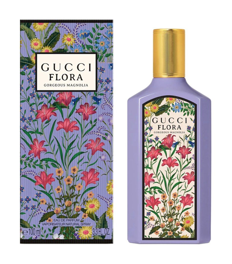 Gucci Flora Gorgeous Magnolia Eau de Parfum 100ml (Category: Fragrance & Deodorants) located in Manila. Submitted by cydeclutters (Listing ID 1444182829, Image 1). Description: 3/4 full Bought in DXB this year Retails for 11,300 at Rustan’s Still with box Rfs: not really my scent, blind buy.