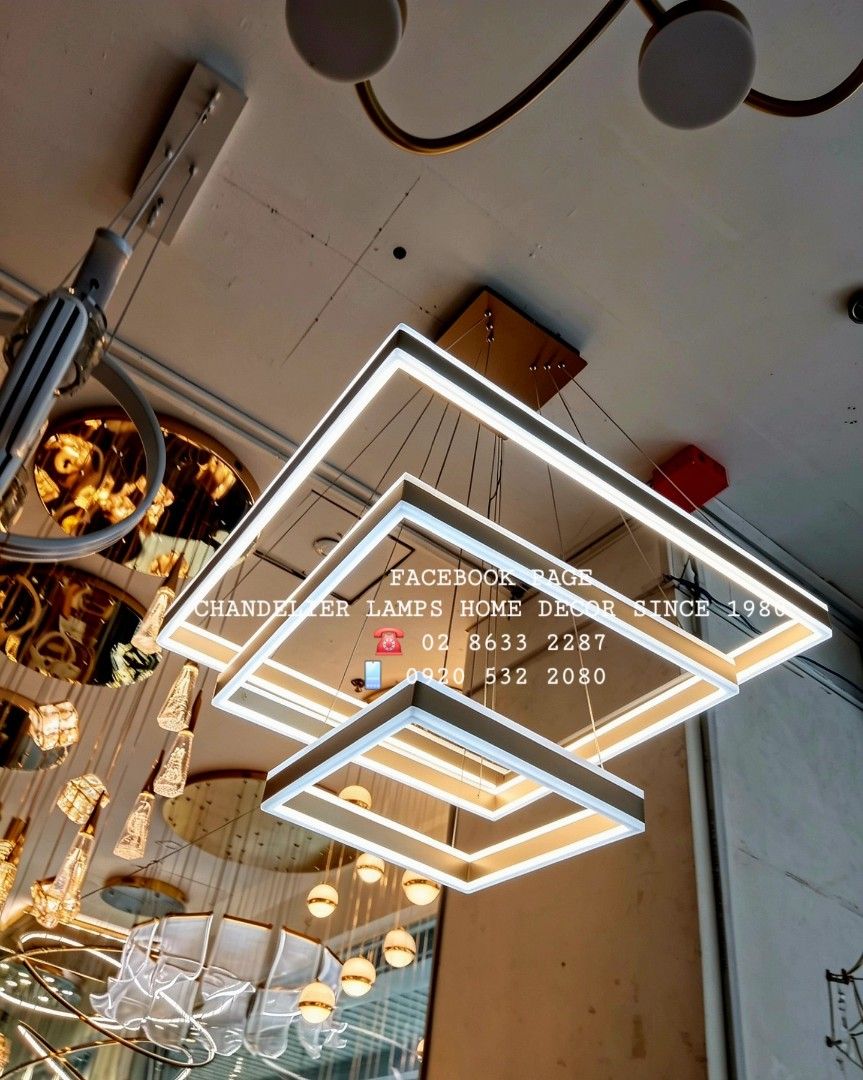 Hanging modern lamps Chandelier (Category: Lighting) located in Manila. Submitted by aranyailawan (Listing ID 1444141345, Image 1). Description: 🪬🧿 COLLECTING ORDERS🧿🪬 SAME DAY DELIVERY SHIPPING We're now open to serve you DESIGN ORDER NAME ADDRESS LANDMARK CELLPHONE NUMBERC.O.D Metro Manila only W/ delivery fee PAYMENT FIRST Province Area W/ Shipping fee FACEBOOK PAGE Chandelier Lamps Home Decor Since 1980 ☎️ 02 8633 2287 📱0920 532 2080#Mod