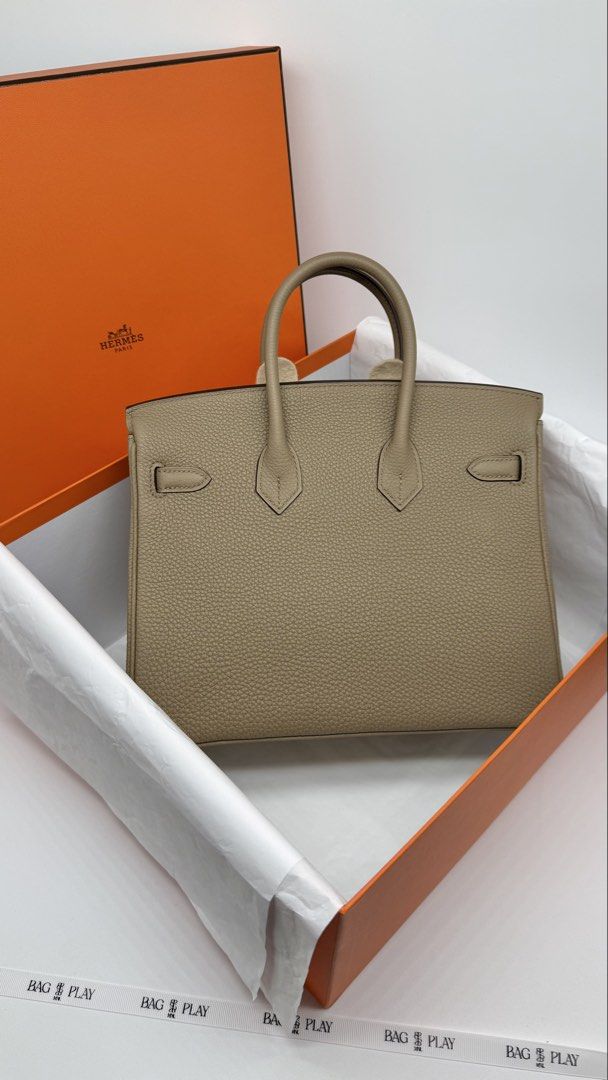 Hermes Birkin 25 Beige Marfa (Category: Luxury Bags & Wallets) located in Pasig City. Submitted by bagplaymnl (Listing ID 1444157727, Image 2). Description: Hermes Birkin 25 Beige Marfa GHW ~ Togo, Stamp W Brand New. Full Set with store receipt MOP: BDO/Cash Meet up: BGC Thank you!.