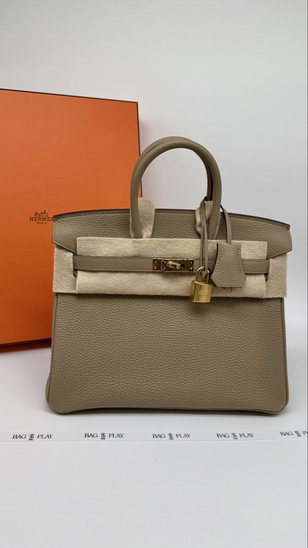 Hermes Birkin 25 Beige Marfa (Category: Luxury Bags & Wallets) located in Pasig City. Submitted by bagplaymnl (Listing ID 1444157727, Image 1). Description: Hermes Birkin 25 Beige Marfa GHW ~ Togo, Stamp W Brand New. Full Set with store receipt MOP: BDO/Cash Meet up: BGC Thank you!.
