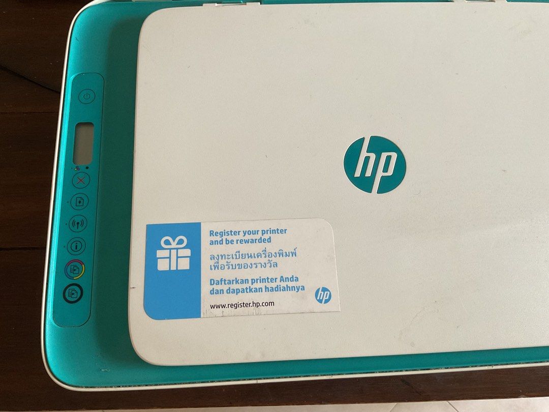 HP DeskJet Advantage 2677 Printer (Category: Printers, Scanners & Copiers) located in Binan City. Submitted by idlr3 (Listing ID 1444174146, Image 2). Description: - Needs cartridge/ink - HP DeskJet Advantage 2677 Printer - Color: White and Teal - Functions: Printer and Scanner - If delivery, buyer will shoulder delivery fee PM for more info.