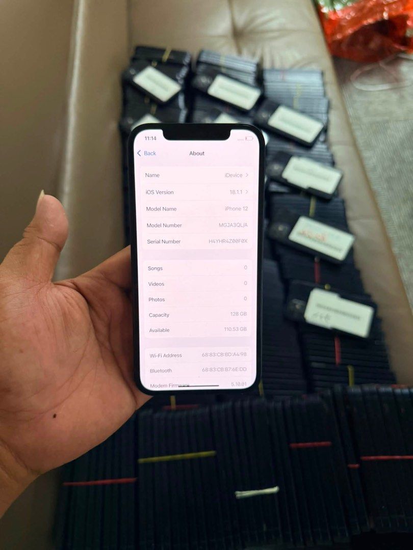 iphone 12 (Category: iPhone 12 Series) located in Manila. Submitted by beautymahal (Listing ID 1444217306, Image 3). Description: available iphone 12 bulk order 10 pcs minimum no unknown parts lahat kaya sure kana hindi pa napapalitan.