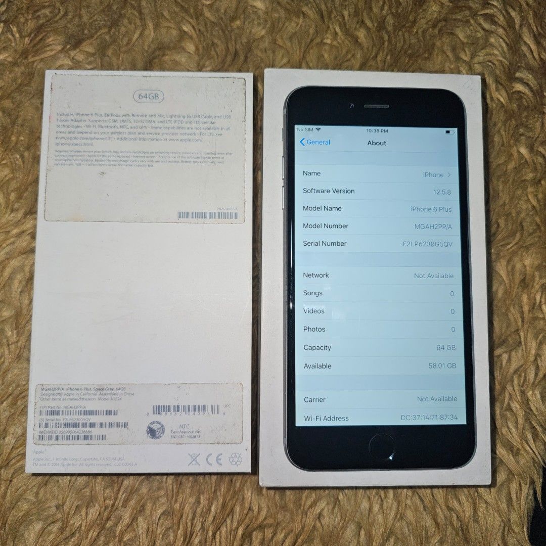 iPhone 6 Plus 64GB (Category: iPhone 6 Series) located in Quezon City. Submitted by krstnfaj (Listing ID 1444199549, Image 2). Description: wts | lfb | selling – iphone 6 plus (64gb) – 75% battery health (original) – scratches from usage and case – unit and box only / issue: can not create new apple account but can log in existing ones – 2.5k (negotiable) – quezon city can ship immediately! various mop and mod available. rfs: extra phone; need fu