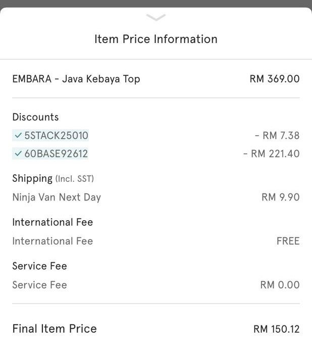 Java Kebaya Top (Category: Other Tops) located in Klang. Submitted by tobyto_moa (Listing ID 1444288945, Image 3). Description: Brand : EMBARA EMBARA Java Kebaya Top size M refer to 2nd photo Height : 163cm Weight : 46kg bought for rm150 after discount. letting go for rm87 include postage to semenanjung. worn only once. please chat if serious to buy only! .