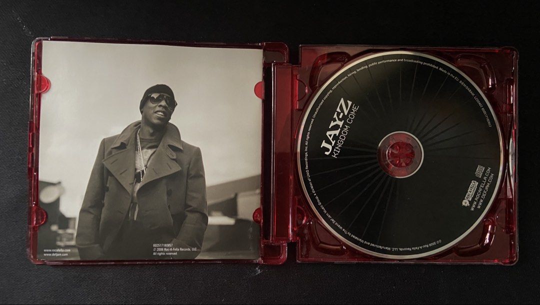 Jay-Z Kingdom Come CD Album (Category: CDs & DVDs) located in Pasig City. Submitted by jeprocts (Listing ID 1444304650, Image 3). Description: Jay-Z Kingdom Come CD - Features collaborations with Beyoncé, Usher, Pharrell, and Chris Martin - Includes hit songs like 'Show Me What You Got' and 'Lost One' - Comes in a red jewel case - A must-have for any hip-hop collection.