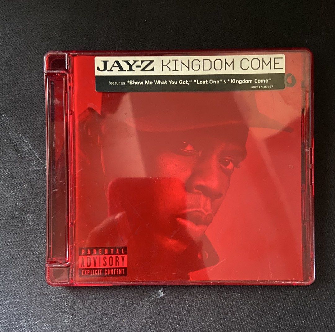Jay-Z Kingdom Come CD Album (Category: CDs & DVDs) located in Pasig City. Submitted by jeprocts (Listing ID 1444304650, Image 1). Description: Jay-Z Kingdom Come CD - Features collaborations with Beyoncé, Usher, Pharrell, and Chris Martin - Includes hit songs like 'Show Me What You Got' and 'Lost One' - Comes in a red jewel case - A must-have for any hip-hop collection.