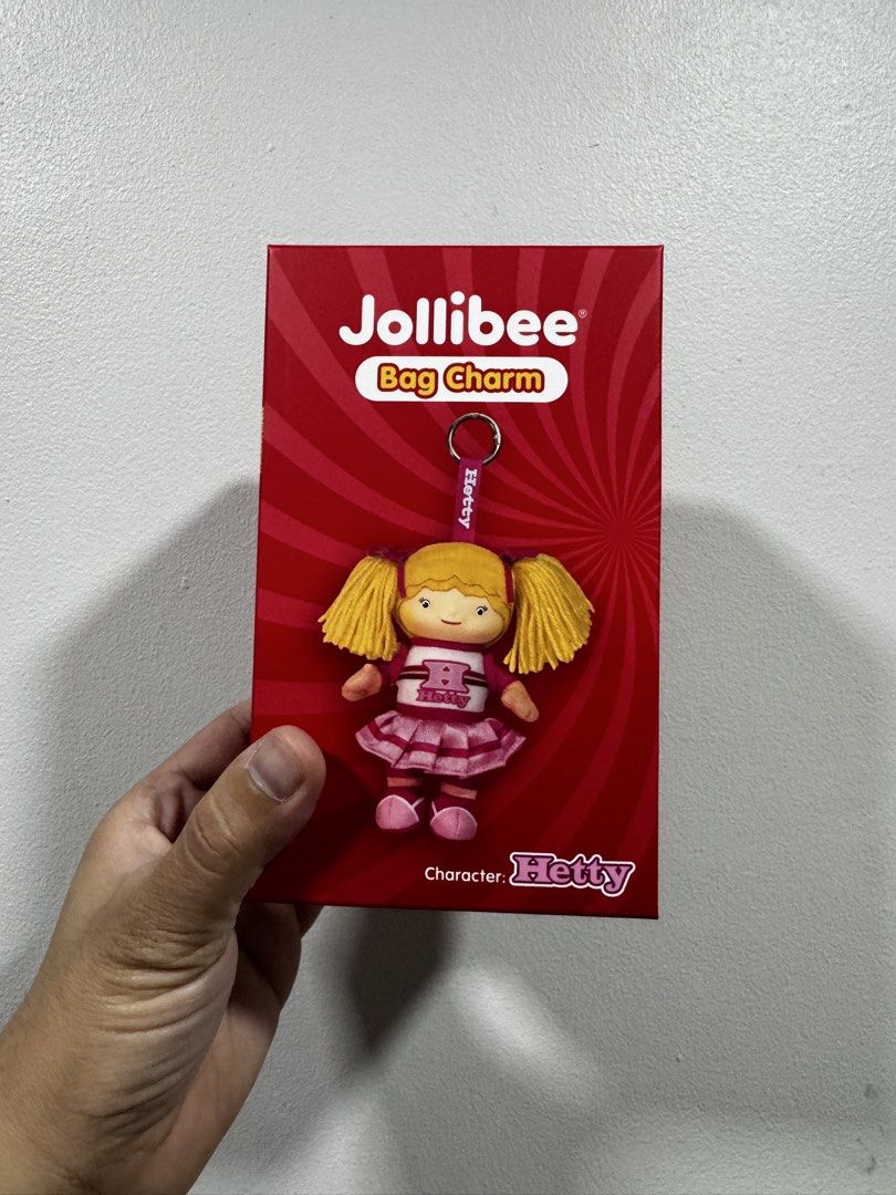 Jollibee Hetty Bag Charm (Category: Character Goods) located in Valenzuela. Submitted by rouen07 (Listing ID 1444303767, Image 2). Description: - Cute Jollibee Hetty bag charm - Perfect accessory to complete your outfit - Makes a Jolly statement! - Great for Jollibee fans - Comes in its original box.