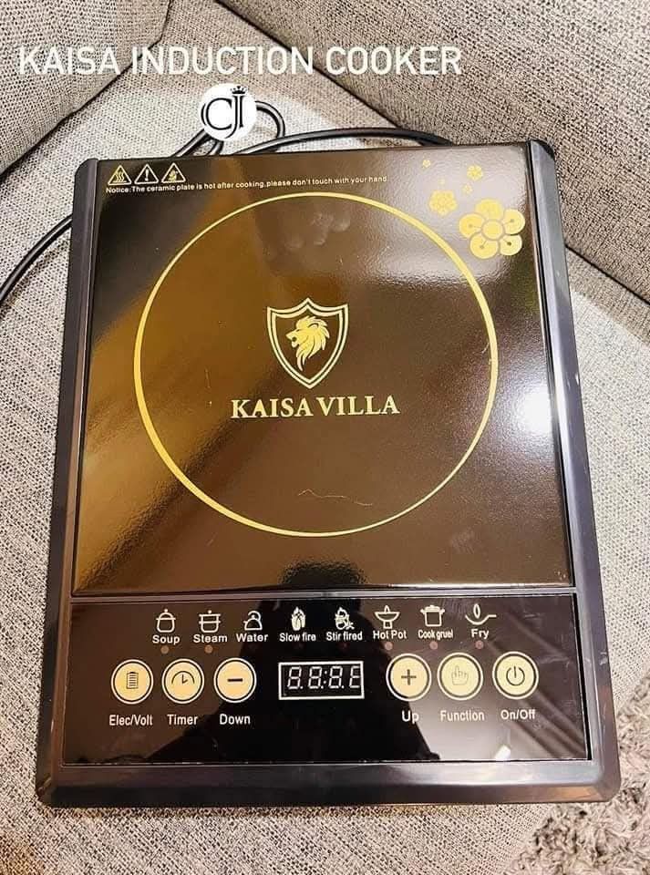 Kaisa Villa Fast Control Series Multifunctional Induction Cooker (Category: Cookers) located in Manila. Submitted by espinosakimrhian (Listing ID 1444114315, Image 1). Description: - Kaisa Villa Induction Cooker - Fast Control Series - Multifunctional with settings for: Soup, Steam, Water, Stir-fry, Hot Pot, Cook, Fry - Digital display for timer and temperature - Easy-to-use controls - Perfect for preparing quick meals.