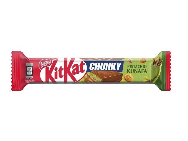 KitKat Chunky Pistachio Kunafa Chocolate Bar (Category: Other Food & Drinks) located in Binan City. Submitted by kpaa7824 (Listing ID 1444130848, Image 2). Description: - New KitKat Chunky Pistachio Kunafa! - Features a delicious pistachio and kunafa filling. - A perfect sweet treat for any occasion. - Pasabuy from Egypt and now onhand and ready to ship 200 pesos each ‼️‼️‼️ 10 pcs. available.