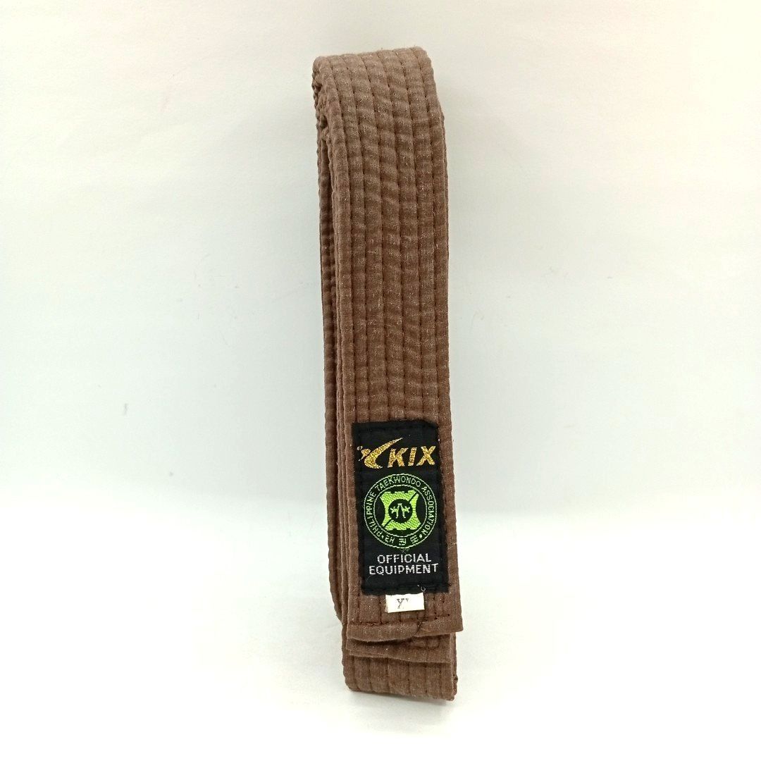 KIX Brown Taekwondo Belt (Category: Other Sports Equipment and Supplies) located in Imus. Submitted by mostlyvintage (Listing ID 1444264341, Image 1). Description: 🎀 official KIX brown belt 🎀 🎀 size XL 🎀 🌸 for fashion finds and other stuff, pls. visit my other store: https://carousell.app.link/wzOYM5gGTxb.