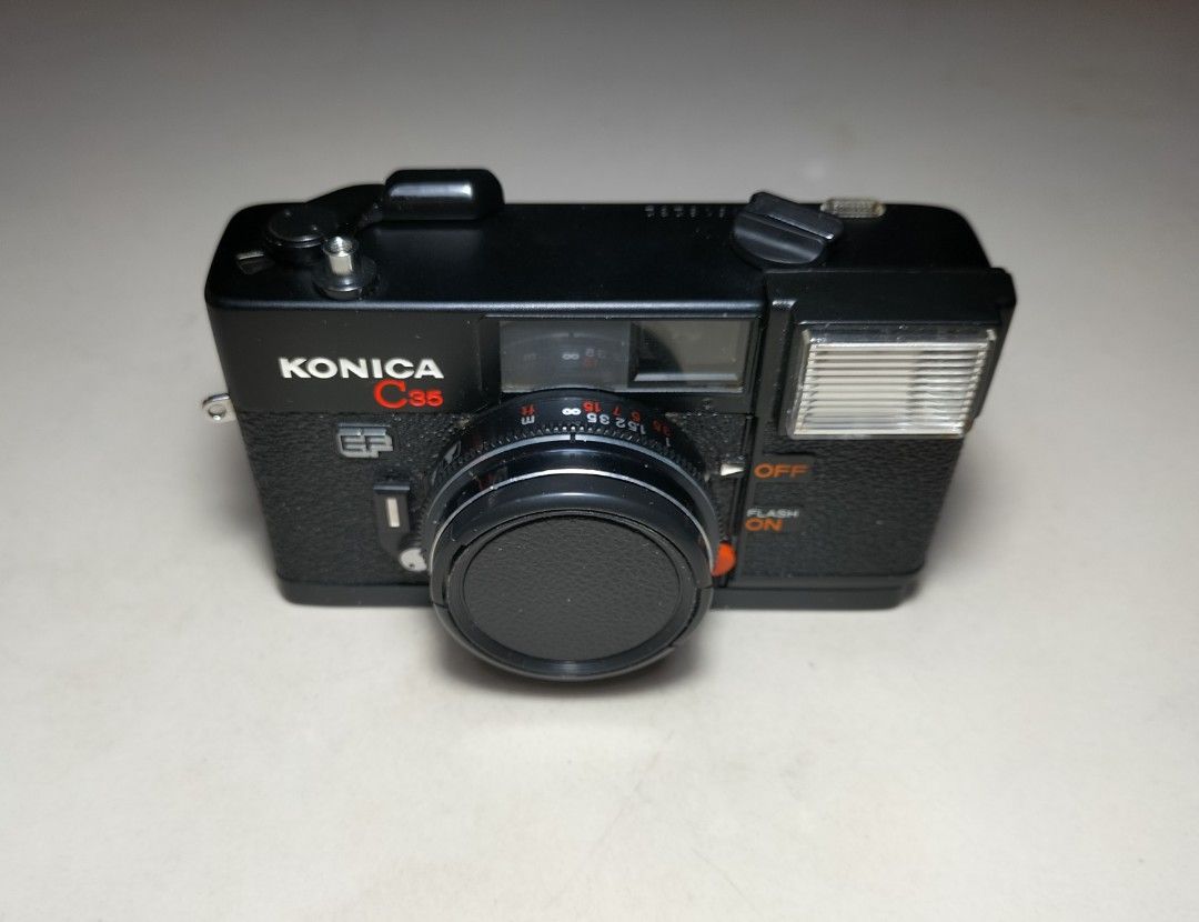 Konica C35 EF w/Timer Film Camera (Category: Cameras) located in Paranaque City. Submitted by zenfalcon.e8286d (Listing ID 1444190752, Image 2). Description: Ready to use ... -Good working condition -Clad recently -Flash working -Working light meter -Clean lens and VF -Working timer -All functions are working -Comes with 2AA batteries,lenscap and strap -Presentable... .