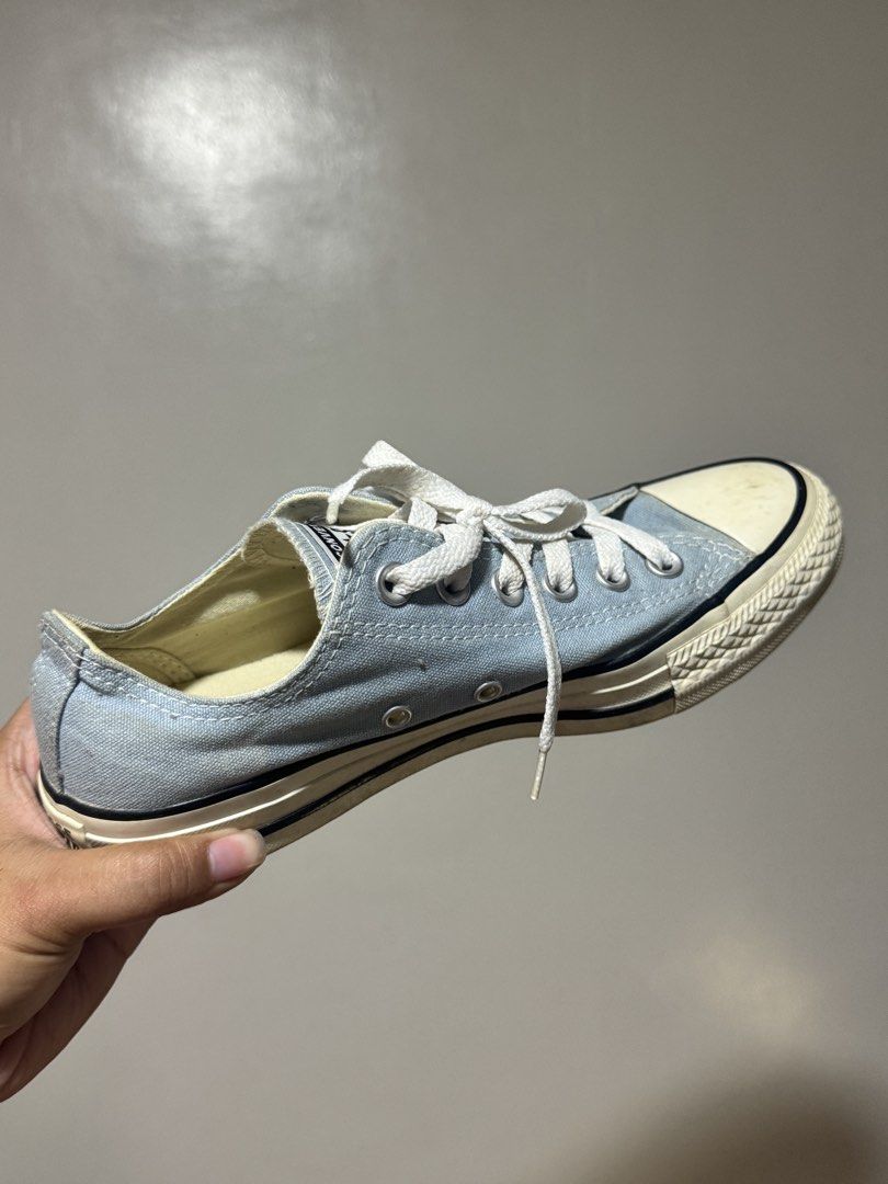 Light Blue Converse All Star Low Top Sneakers (Category: Sneakers) located in Naga. Submitted by kalibaby (Listing ID 1444129983, Image 1). Description: - Classic light blue Converse low tops - Canvas material - White laces and rubber toe cap - Ideal for everyday casual wear.