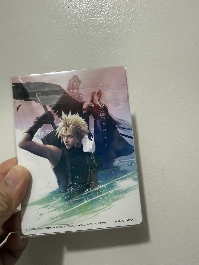 Magic The Gathering Final Fantasy Play Booster Pack (Category: Card Packs) located in Manila. Submitted by mollichie (Listing ID 1444219585, Image 2). Description: - Magic The Gathering x Final Fantasy collaboration booster pack - Contains 14 cards - Features iconic Cloud Strife and Sephiroth artwork - Suitable for ages 13 and up.