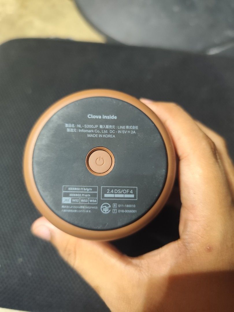 Naver Clova Mini Bluetooth Speaker (Category: Soundbars, Speakers & Amplifiers) located in Binangonan. Submitted by r0nb1nt5cat5co (Listing ID 1444290890, Image 3). Description: Selling this Discontinued Naver Clova Mini. Naver Japan services have been discontinued, similar to Google Home Mini but a Bluetooth speaker. Can be used as a Bluetooth speaker. 900 slight nego.