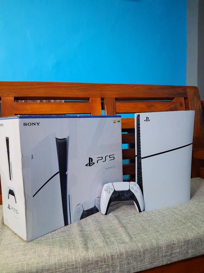 PS5 Slim w Disc w Resident Evil 9 (RE9) (Category: Other Gadgets) located in Manila. Submitted by stephanaguilar72 (Listing ID 1443985618, Image 1). Description: PS5 Slim w Disc (with box) 1TB 1 Controller 1 Resident Evil 9: Requiem.