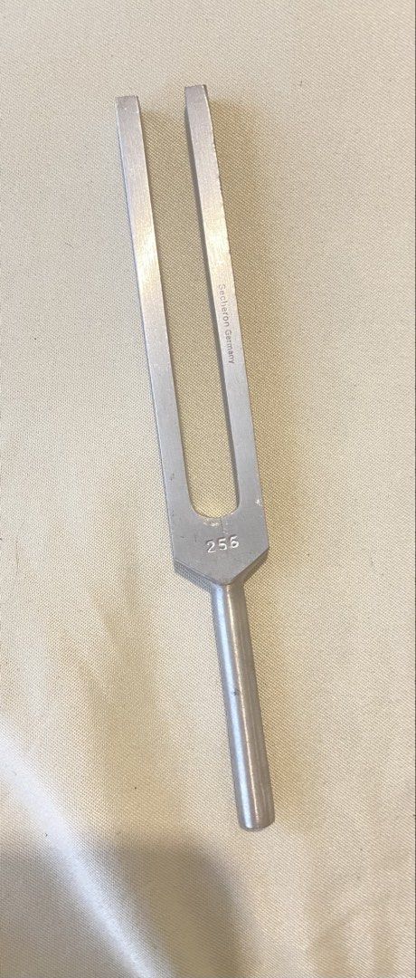 Secheron Germany 256 Hz Tuning Fork (Category: Medical Supplies & Tools) located in Pasig City. Submitted by oli_26 (Listing ID 1444203289, Image 1). Description: - Genuine Secheron Germany tuning fork - Marked with '256' (256 Hz) - Ideal for sound therapy and musical tuning - Shows minor signs of use, but fully functional.
