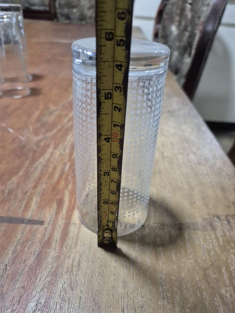 Set of 6 Square Dot Print Drinking Glasses (Category: Dinnerware & Cutlery) located in Taguig. Submitted by firesale123 (Listing ID 1444177649, Image 3). Description: - Set of 6 drinking glasses - Features a unique square dot print design - Made of clear glass - Ideal for everyday use or Guests.