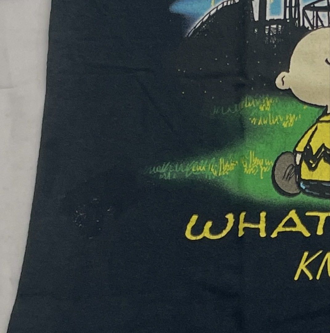 Snoopy Black Shirt (Category: Tshirts & Polo Shirts ) located in Manila. Submitted by pepperstoremerch (Listing ID 1436725772, Image 3). Description: Snoopy Black Shirt Top Size Medium 100% Cotton Has some dirt on the front, please see pics Preloved, good condition Please see pictures for issues/flaws D0053.
