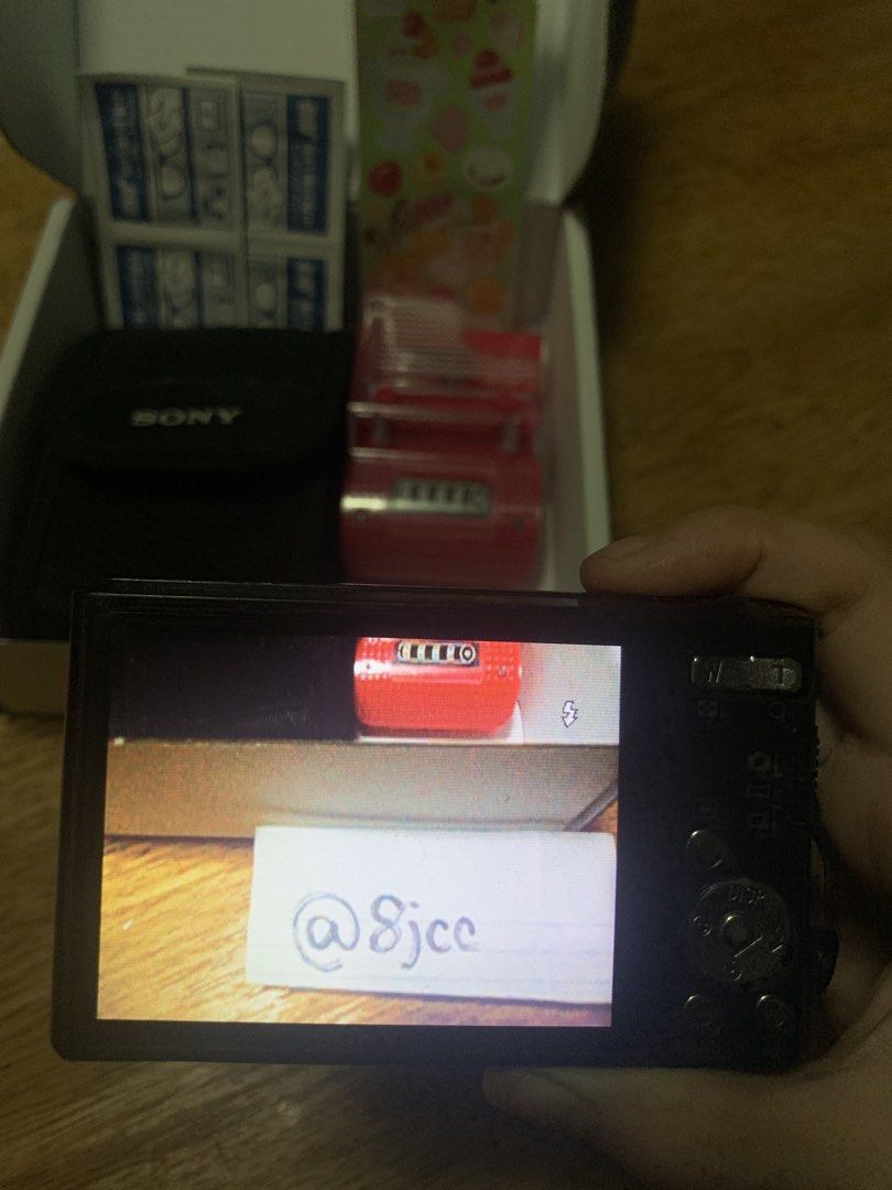 Sony CyberShot DSC w550 (Category: Cameras) located in Taguig. Submitted by 8jccc (Listing ID 1444288527, Image 2). Description: DETAILS: - 14MP - 4x optical zoom — lots of scene modes — body condition 9/10 - flash, zoom, switch dial and all buttons working inclusions: unit, sony battery, memory card, brand new universal clip charger, & stickers! ^^ ‼️PLS MANAGE YOUR EXPECTATIONS‼️ RFS: College funds.
