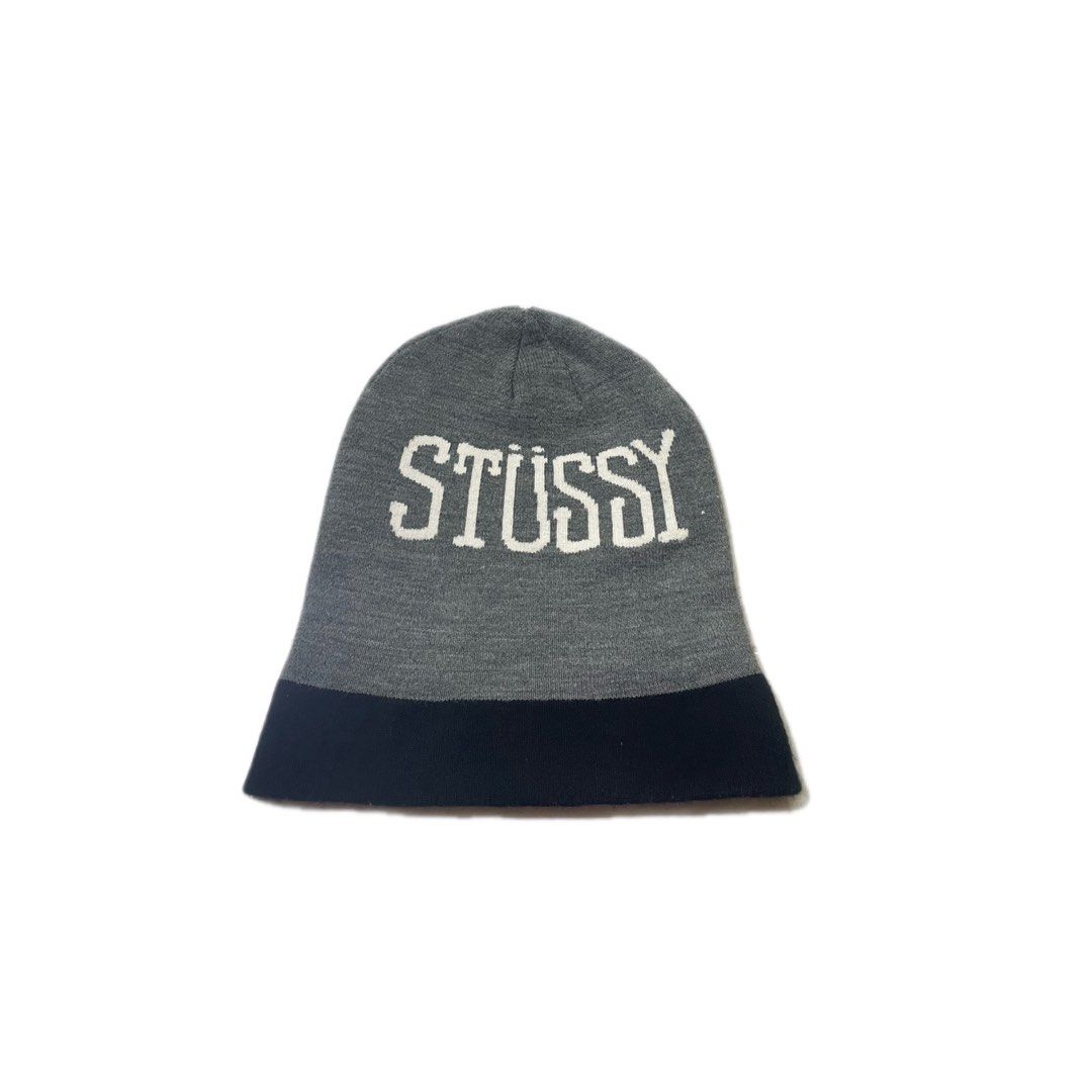 Stussy Beanie Hat Grey and Black (Category: Caps & Hats) located in Abucay. Submitted by lemueloliet (Listing ID 1444239149, Image 1). Description: Stussy beanie back to back print as new condition authentic .
