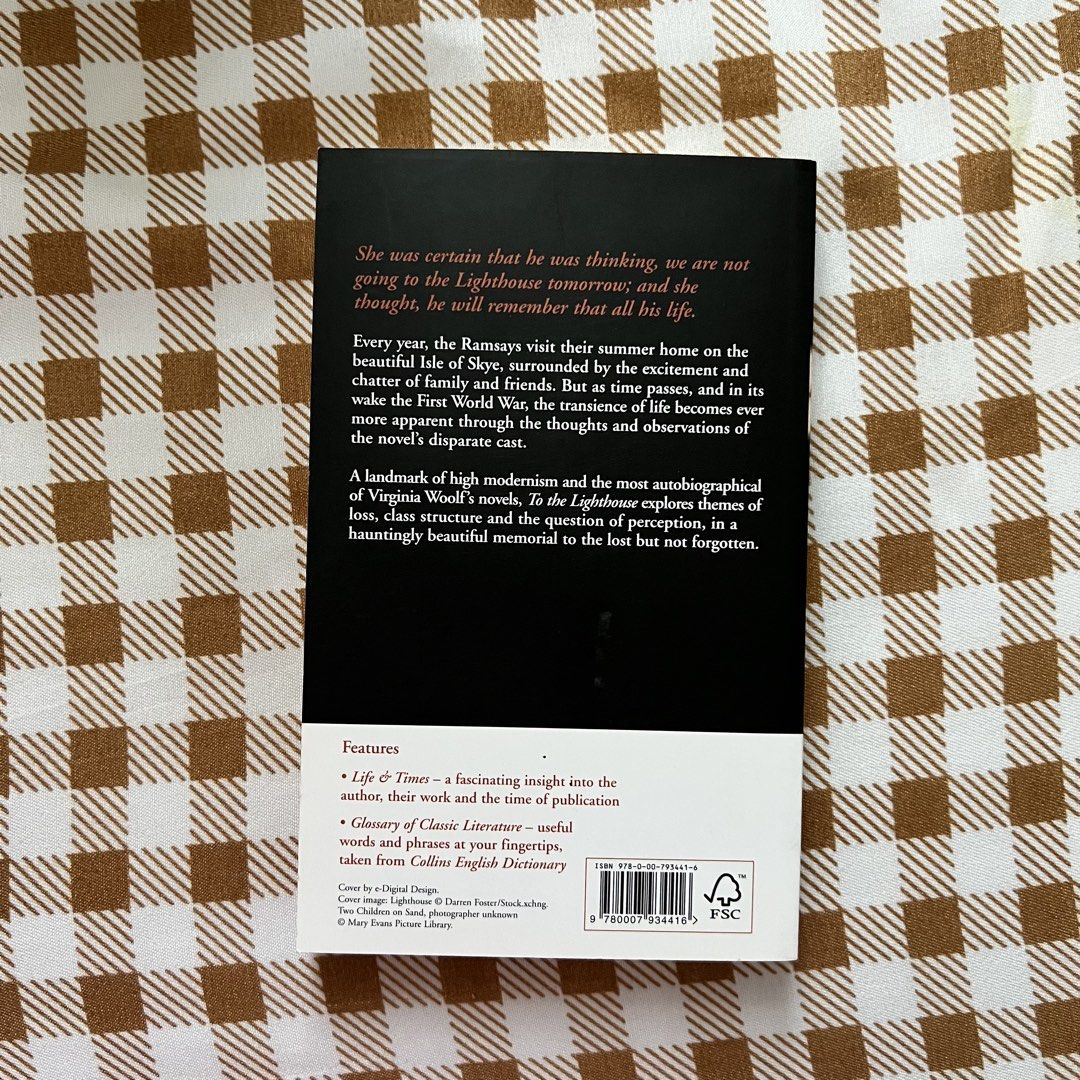 To the Lighthouse - Virginia Woolf (Category: Storybooks) located in Paranaque City. Submitted by mxryll (Listing ID 1444161437, Image 2). Description: very minimal tanning on top edge only, no annotations can give discount on total if getting 2 or more books.