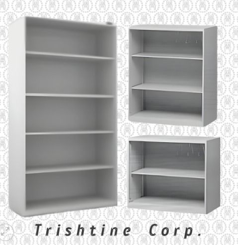TSCAB-022 | 2-5 Layers Open Fixed Shelves Display Cabinet (Category: Shelves, Cabinets & Racks) located in Caloocan City. Submitted by jimtapitan_trishtinecorp. (Listing ID 1444139973, Image 1). Description: - White 5-tier bookshelf - Tall unit with ample storage space - Ideal for organizing books, decor, and more - Simple and clean design complements any room - Smaller 3-tier unit also available DISCLAIMER: PRICE IS FOR POSTING PURPOSES ONLY.