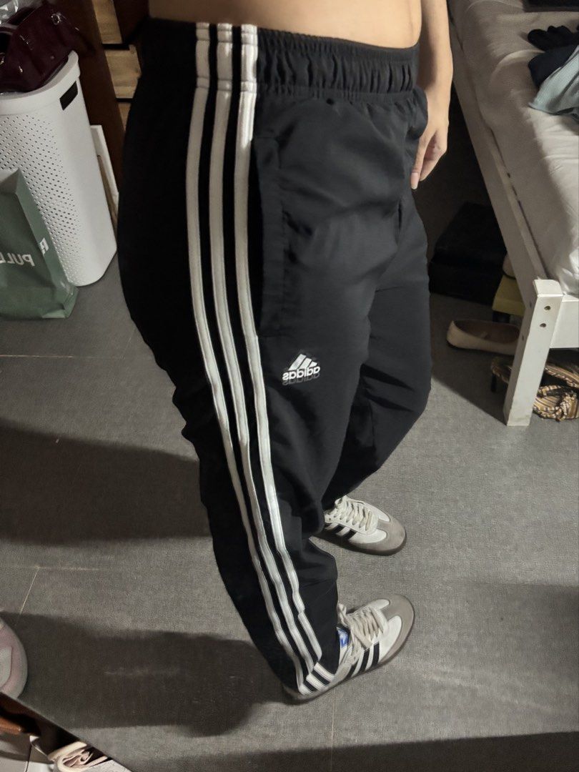Adidas Classic Joggers / Tracksuit Pants (Category: Other Bottoms) located in San Juan City. Submitted by sabbiescloset (Listing ID 1444373648, Image 2). Description: - super comfy and easy to wear - authentic adidas - windbreaker / drifit material - a bit baggy if you’re under 5’7!! .